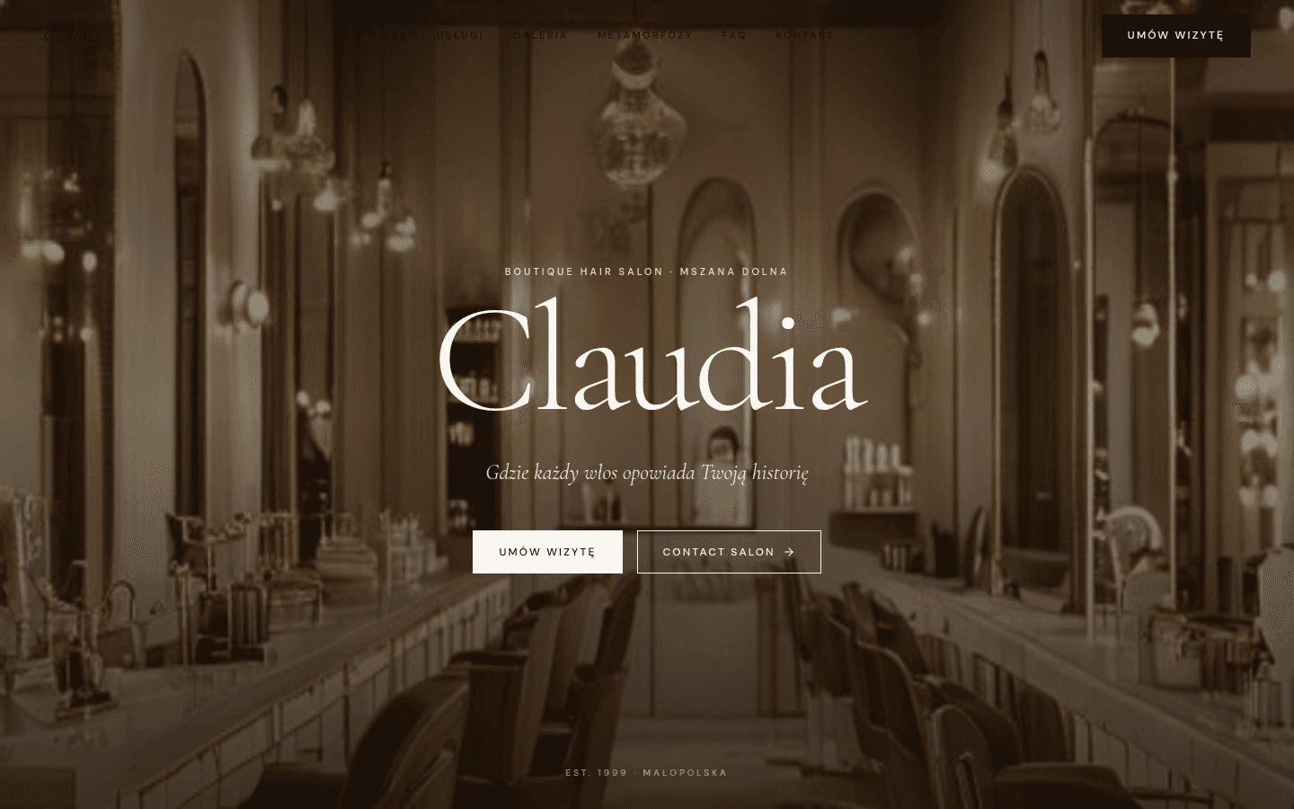 Salon fryzjerski — Claudia — Boutique Hair Salon, Mszana Dolna