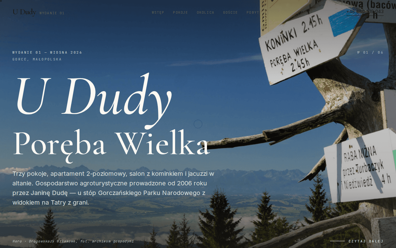 Agroturystyka — Gospodarstwo Agroturystyczne Duda, Poręba Wielka