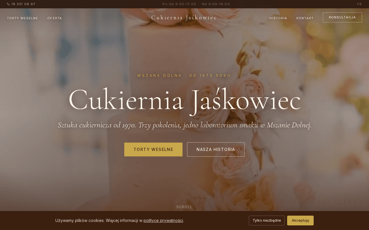 Cukiernia / pracownia tortów — Cukiernia Jaśkowiec, Mszana Dolna