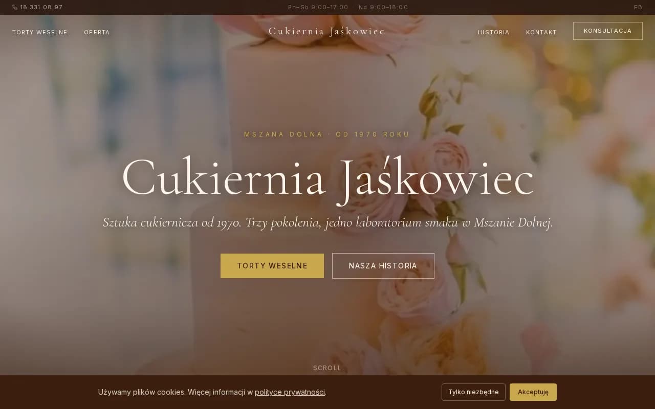 Cukiernia / pracownia tortów — Cukiernia Jaśkowiec, Mszana Dolna