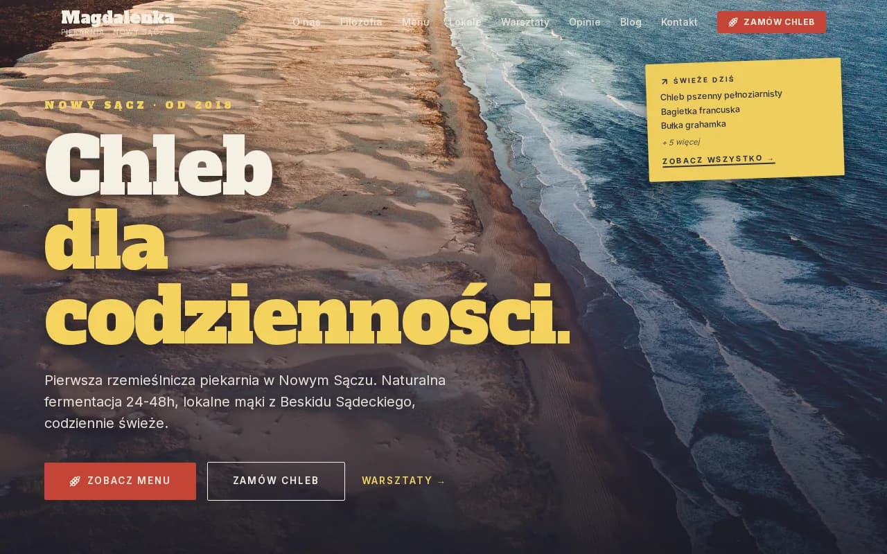 Piekarnia rzemieślnicza / zakwasowa — Magdalenka Piekarnia Rzemieślnicza, Nowy Sącz