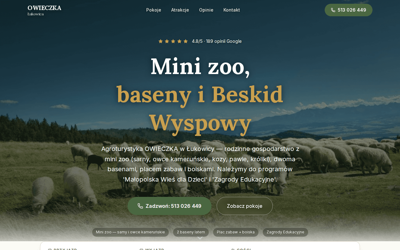 Agroturystyka — Agroturystyka OWIECZKA, Łukowica