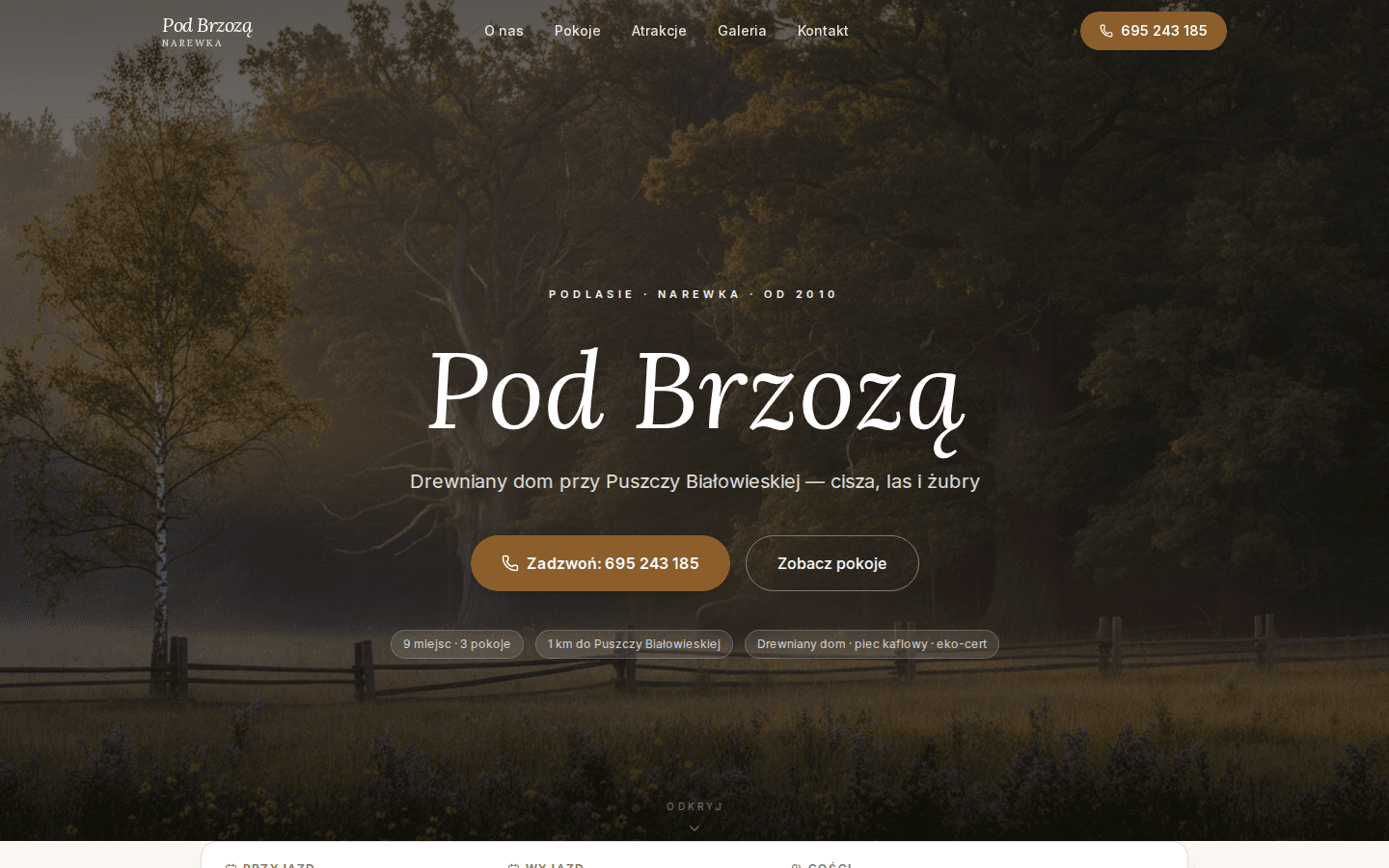 Agroturystyka — Pod Brzozą, Siemianówka, Puszcza Białowieska
