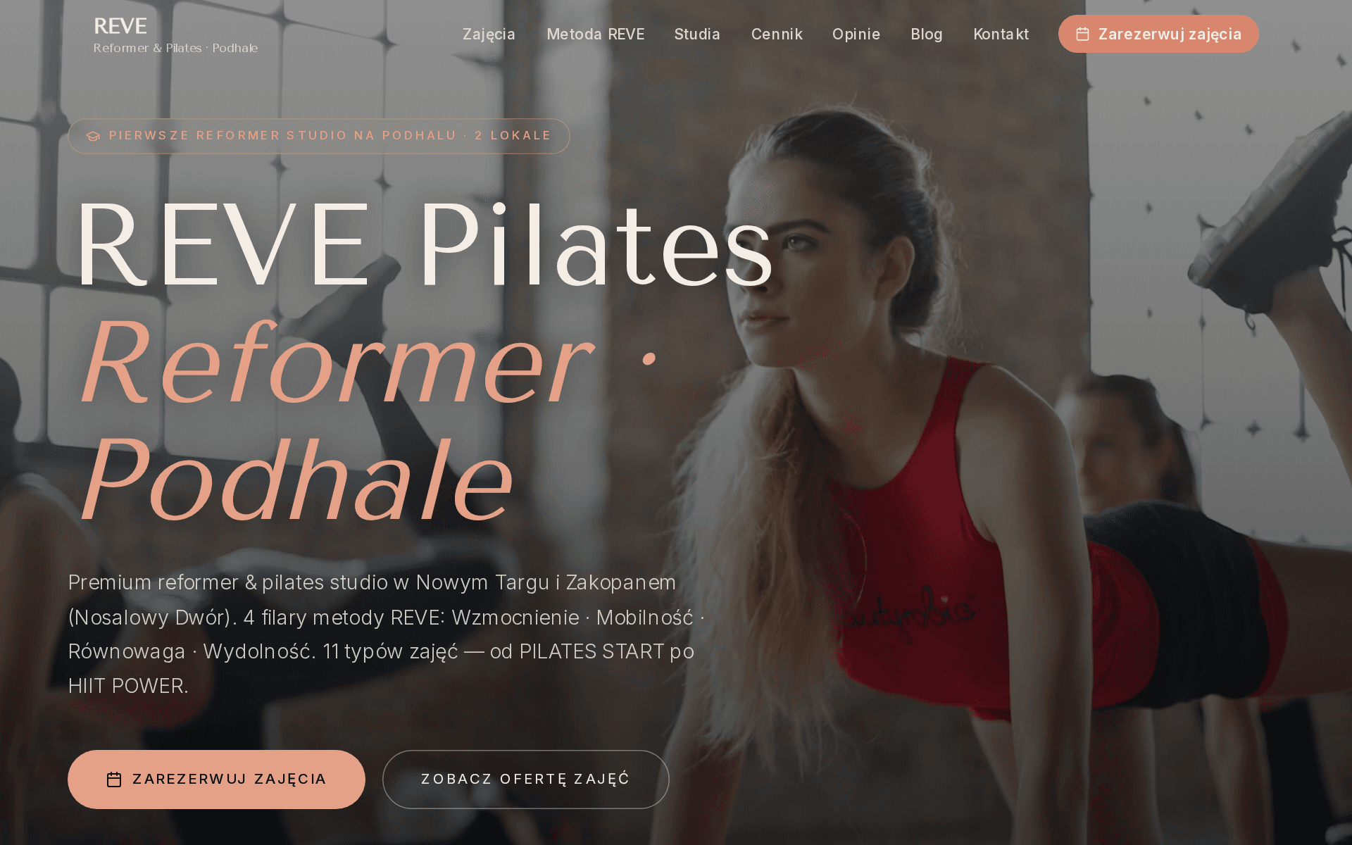 Pilates / fitness reformer — REVE Reformer & Pilates Studio, Nowy Targ + Zakopane, Podhale