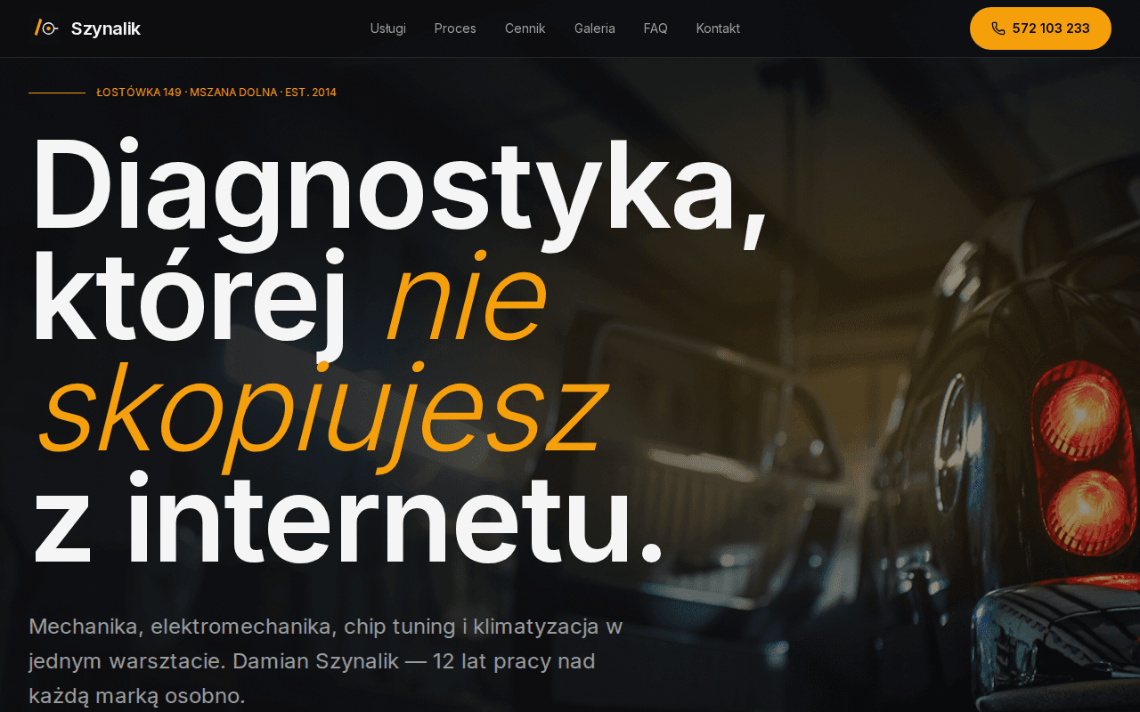 Mechanika samochodowa — Mechanika Szynalik, Łostówka, Mszana Dolna