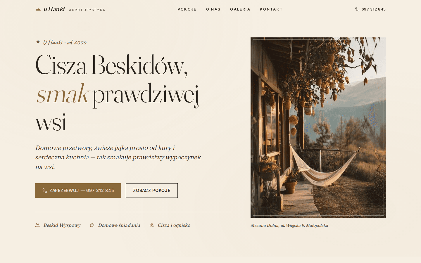 Agroturystyka — Agroturystyka U Hanki, Mszana Dolna