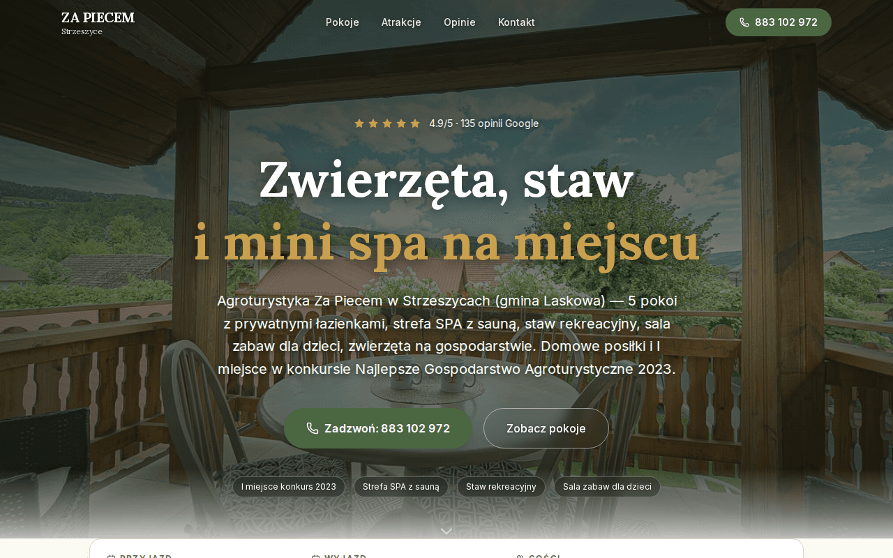 Agroturystyka — Agroturystyka Za Piecem, Strzeszyce