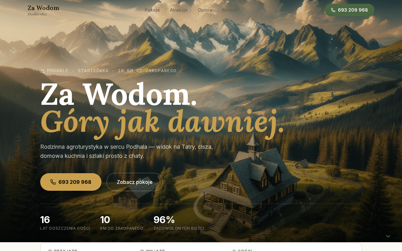 Agroturystyka — Agroturystyka Za Wodom, Stasikówka, Podhale