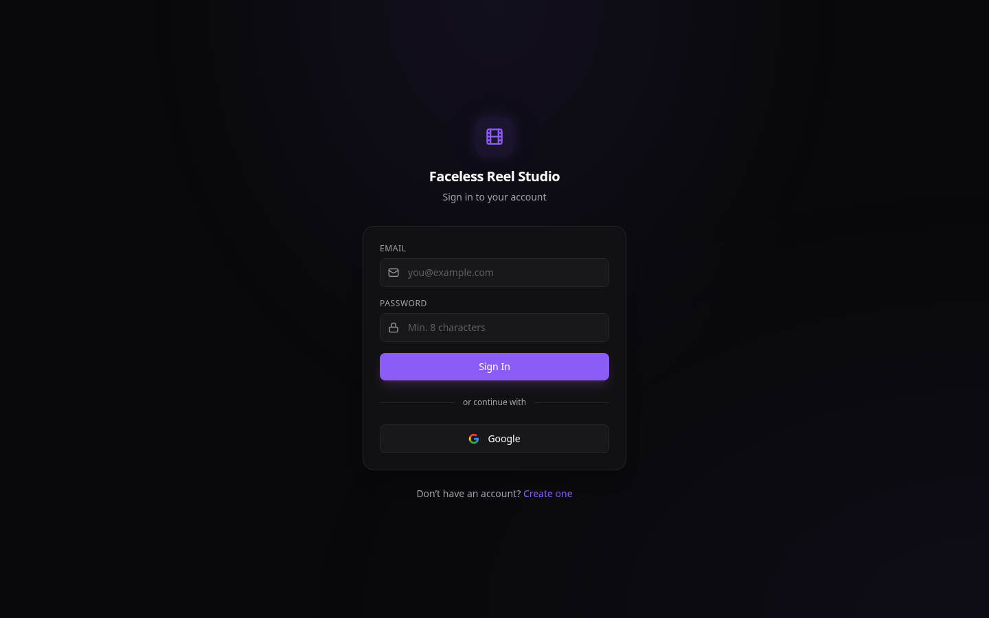 Faceless Studio screenshot